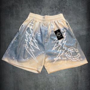 Darc-sport Men's White and Blue Shorts